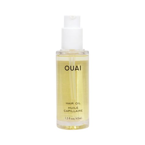 Ouai Hair Oil seals split ends, protects hair from heat damage and smooths frizz while providing an ultra-smooth, high-gloss finish. Aging Hair Color, Overnight Hair Mask, Ouai Hair Oil, Ouai Hair, Overnight Hairstyles, Fine Straight Hair, Borage Oil, Best Hair Oil, Space Nk