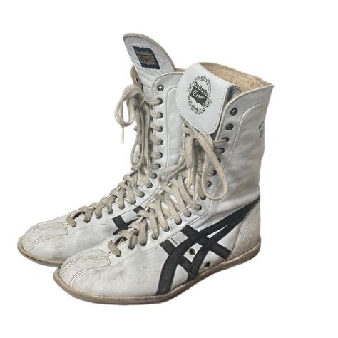 Vintage ASICS Boxing shoes Size 8 Mens... - Depop Boxing Shoes Aesthetic, Vintage Boxing Shoes, Vintage Asics, Boxing Gear, Boxing Boots, Boxing Shoes, Boxing Shorts, Cowgirl Aesthetic, Shoe Wishlist