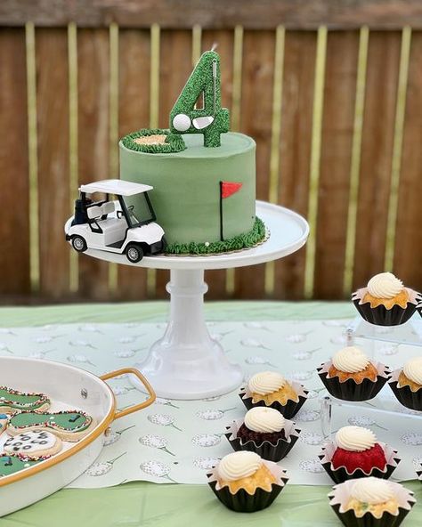 Four Golf Birthday, Toddler Party Ideas, Hole In One Party, Kids Birthday Ideas, Mini Golf Party, Par Tee, Golf Birthday Party, Backyard Birthday, Masters Golf