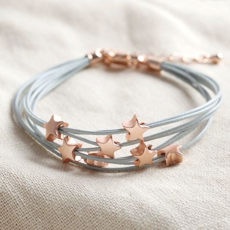 Looking for jewellery? Try our grey and rose gold star bead bracelet. Free Worldwide Delivery, minimum spend applies. Star Bead Bracelet, Grey And Rose, Diy Leather Bracelet, Lisa Angel, Star Beads, Cord Jewelry, Multi Strand Bracelet, Stylish Bracelet, Star Bracelet