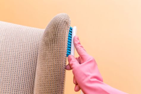 Upholstered chairs vary widely in style and fabrics but they all should be cleaned regularly. Learn how to clean upholstered chairs and remove stains. Cleaning Fabric Chairs, Cleaning Upholstered Furniture, Cleaning Fabric, Plush Chair, Pet Stains, Upholstery Cleaner, Chair Upholstery, How To Clean Furniture, Cleaning Upholstery