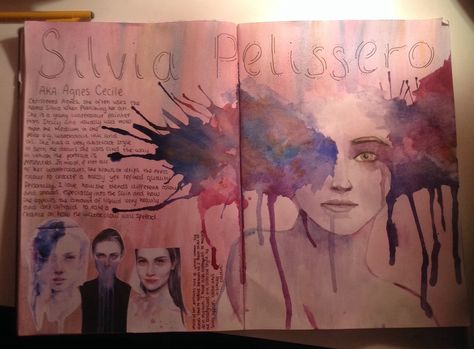 Silvia Pelissero/Agnes Cecile - GCSE sketchbook Agnes Cecile Sketchbook Gcse, Silvia Pelissero, Sketchbook Presentation, Gcse Sketchbook, Portraiture Artist, Agnes Cecile, Graphics Sketchbook, Sketchbook Layout, Art Alevel