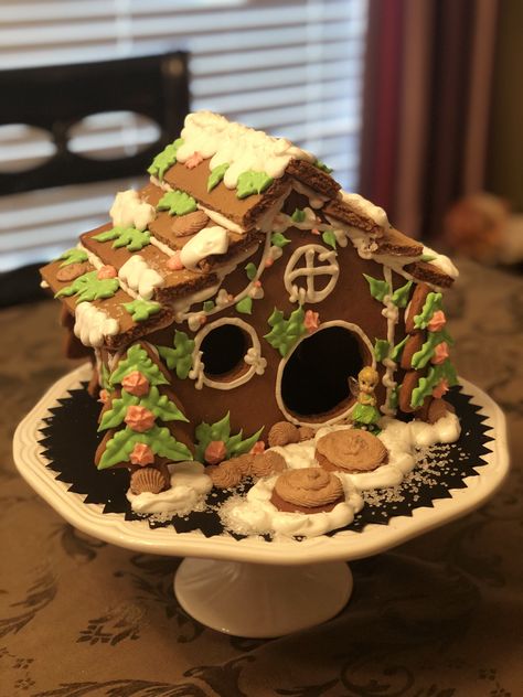 2018 Gingerbread House Fairy Cottage Gingerbread House, Gingerbread Fairy House, Fairy Gingerbread House, Gingerbread Ideas, Tinkerbell Fairy, Gingerbread House Designs, Tinkerbell Fairies, Gingerbread House Decorations, Fairy Cottage