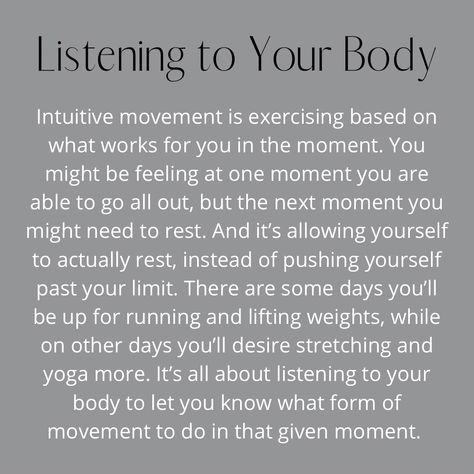 Movement Is Medicine Quote, Intuitive Exercise, Movement Inspiration, Movement Quotes, Intuitive Movement, Intuitive Living, Joyful Movement, Medicine Quotes, Wellness Branding