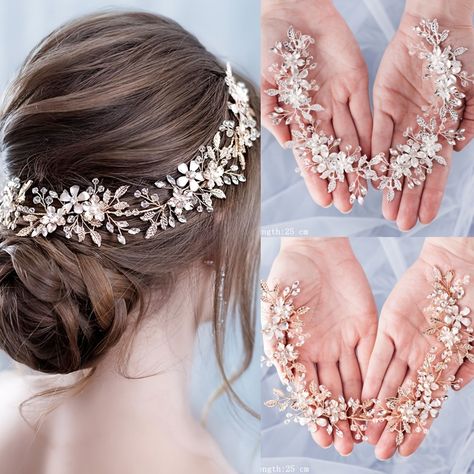 Faster shipping. Better service Bride Hair Vine, Prom Tiaras, Bridal Flower Headband, Handmade Tiaras, Bridal Floral Headpiece, Bride Headband, Bridal Wedding Hair, Bridal Flower, Bride Hair Accessories