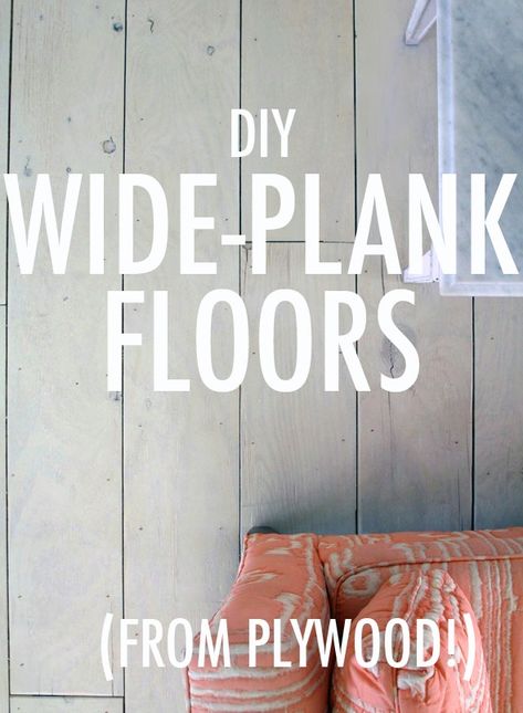 DIY Wide-Plank Floors (Made from Plywood!) - Jenny Komenda Plywood Floors, Wide Plank Floors, Lumber Liquidators, Plywood Flooring, Attic Renovation, Wide Plank Flooring, White Floors, Diy Flooring, Wooden Floor