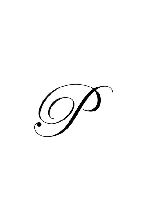 P Letter Tattoo Designs For Women, Letter P Design Fonts, P Font Design, Cursive P Tattoo, P Font Letter, P Letter Tattoo Design, P Tattoo Letter Design, P In Cursive, Letter P Tattoo Ideas