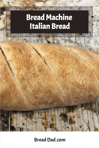 This bread machine Italian bread recipe produces a delicious & rustic Italian bread. It uses simple ingredients such as flour, milk and olive oil. Visit BreadDad.com for more esay bread machine recipes. #BreadMachineRecipes #BreadMachineWhiteBread #BreadMachineItalianBread #BreadMachineItalianBreadRecipe #BreadMakerItalianBread Bread Machine Italian Bread, Italian Bread Recipe, Rustic Italian Bread, Easy Bread Machine Recipes, Italian Bread Recipes, Bread Dough Recipe, Bread Maker Recipes, Rustic Bread, Ciabatta Bread