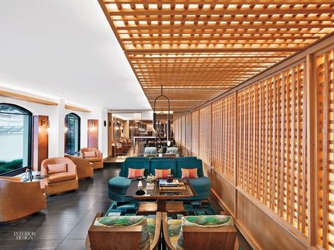 Rottet Studio Captures Local Flair in the Four Seasons Hotel Bogotá - Interior Design Rottet Studio, Interior Design Hall, Design Hall, Lobby Seating, Relaxation Room, The Four Seasons, Brick Building, Four Seasons Hotel, Green Marble