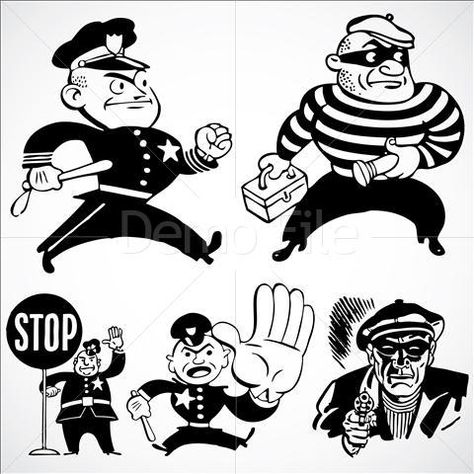 Police Illustration, Cop Tattoos, Facial Expressions Drawing, Movie Collage, Cops And Robbers, British India, Advertising Illustration, Graffiti Characters, Drawing Expressions