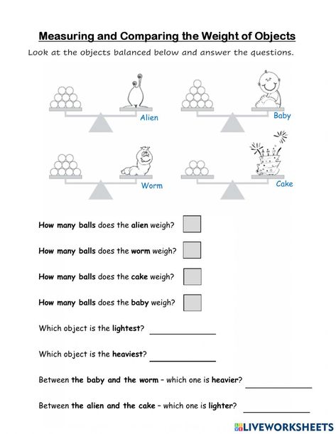 Mass Worksheets Grade 3, Weight Worksheet For Grade 1, Mass Worksheets For Grade 2, Mass Worksheet, Kg Worksheets, Jolly Phonics Songs, Mass Activities, Math Fractions Worksheets, Measurement Worksheets