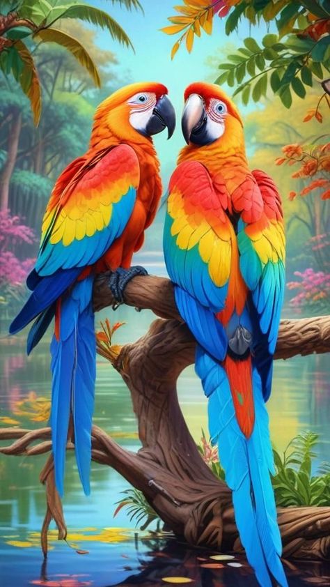 Exotic Birds Colorful, Love Parrots, Parrot Wallpaper, Birds Photography Nature, Parrot Painting, Natural Photo, Parrots Art, Dancing Drawings, Amazing Animal Pictures