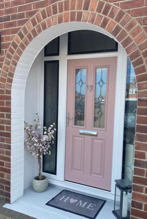 Pink Front Door, Painted Front Doors, Muted Pink, Dark Colours, Front Door Colors, Furniture Paint, Dream House Rooms, Pink Houses, Dream Apartment