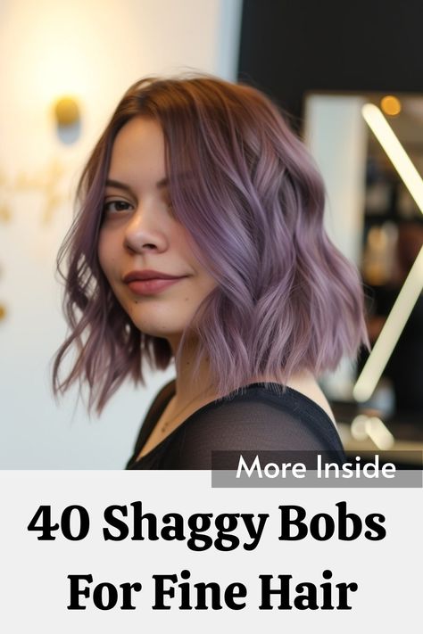 Looking to shake up your hairstyle routine? Shaggy bobs are the perfect mix of effortless and chic, offering a relaxed vibe that works for every hair type. Whether you prefer a tousled look with natural waves or a sleek style with choppy layers, these 40 shaggy bob inspirations are bound to leave you feeling stylish and fresh. From short and sassy to shoulder-grazing lobs, there's a shaggy bob to suit every mood. Tap the link for more style inspiration! Bobs For Fine Hair, Shaggy Bobs, Shaggy Bob, Choppy Layers, Blonde Tones, Cool Blonde, Bob Hairstyles For Fine Hair, A Haircut, Voluminous Curls