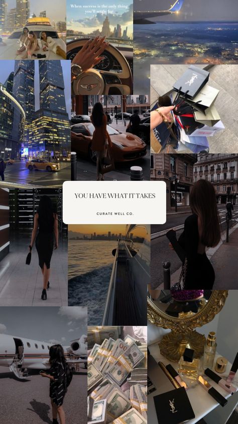 Ceo lifestyle rich girl woman aesthetic private jet city life successful vision board Aesthetic Private Jet, Successful Vision Board, Ceo Lifestyle, Manifestation 2024, Business Vision Board, Board Wallpaper, Manifesting Vision Board, Life Goals Future, Women Ceo