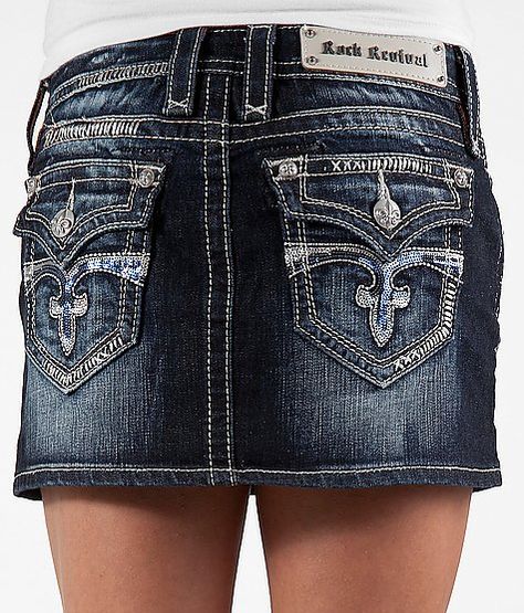 $128.00 Rock Revival Skirt from Buckle.com....  WANT!!!!!! Country Girl Dresses, Rock Revival Shorts, Rock Revival Jeans, Skirt For Women, Women's Skirts, Rock Revival, Miss Me Jeans, Country Girls, Come Back