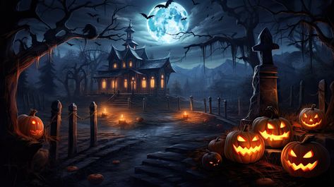 Halloween wallpaper Horror Thumbnail, Compositing Ideas, Halloween Cover Photos, Camping Banner, Spooky Wallpapers, Doodle Practice, Spooky Halloween Pictures, Halloween Desktop Wallpaper, Photo Halloween