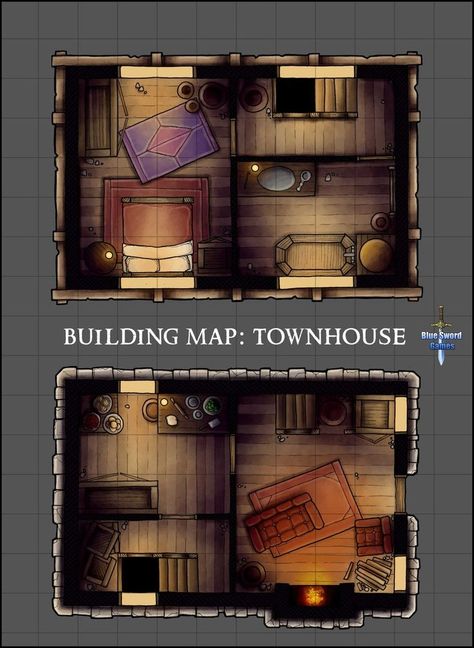 Saltmarsh Maps, Dnd Room, Dungeon Master Screen, Building Map, Fantasy World Map, Tabletop Rpg Maps, Sims 4 House Design, Medieval Houses, Rpg Map