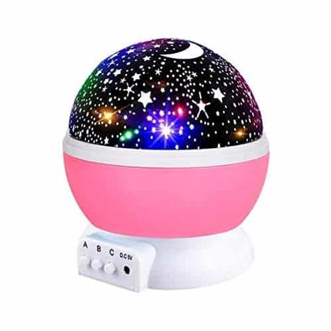 This adorable projection night light has a lamp shade made of PVC and a body designed with quality ABS materials. It projects up to 15 feet and will cover 250 square feet. She can drift off to sleep while gazing at the stars. Romantic Gifts For Men, Star Projector Lamp, Best Night Light, Starry Night Light, Starry Lights, Star Night, Star Night Light, Baby Night Light, Night Light Projector