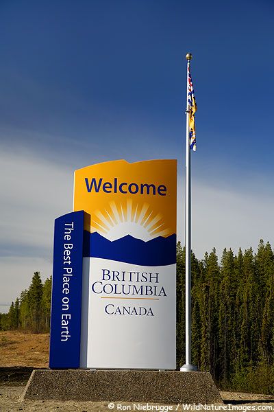 Welcome to British Columbia sign along the Cassiar Highway West Coast Canada, Wine At Home, Canada Eh, Visit Canada, British Columbia Canada, Most Beautiful Cities, Vancouver Island, Canada Travel, A Train