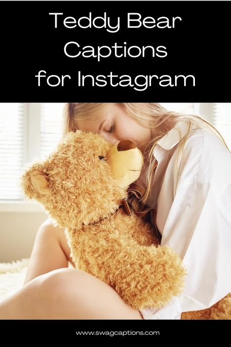 Discover adorable Teddy Bear captions to make your Instagram pictures even more huggable and lovable! Perfect for sharing your teddy bear moments. #TeddyBearLove #CuteCuddles #TeddyBearAdventures #BearHugs #TeddyBearMagic #SnuggleBuddy #TeddyBearTime #InstaTeddyBear #FluffyFriends #SweetMemories Teddy Quotes Cute, Teddy Captions For Instagram, Teddy Bear Quotes For Instagram, Teddy Bear Captions For Instagram, Pictures Of Teddy Bears, Teddy Quotes, Happy Teddy Bear Day, Funny Teddy Bear, Best Teddy Bear