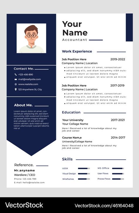 Accountant Cv, Cv Templates Free Download, Cv Ideas, Education Vector, It Cv, Cv Writing, Free Resume Template Download, Rare Baby Names, Accounting Jobs