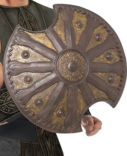 Smiffys Warrior Shield, Brown, Round, 19inches, One Size, Achilles Shield, 23992 Best Halloween Costumes & Dresses USA Fantasy Shields, Achilles Shield, Shield Fantasy, Halloween Accessories Jewelry, Greek Shield, Blossom Costumes, Gladiator Costumes, Greek Theme, Greek Costume