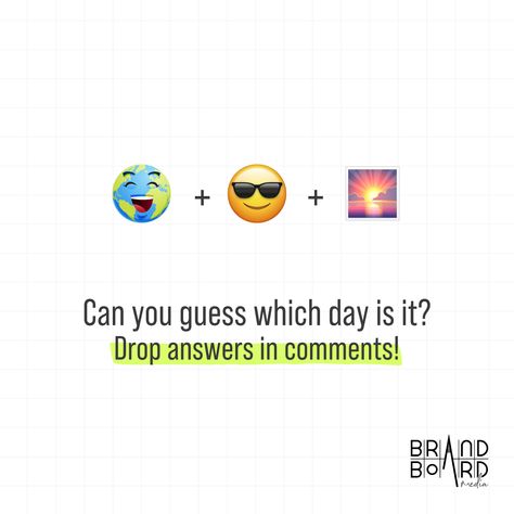 Hey intelligent people, it's the day surrounding the most common expressions you use while chatting. But, what is it? #WorldEmojiDay #Emoji #EmojiDay #Emojis #BrandboardMedia #Branding #Creativeagency #Advertisingagencybrands #Brandingagency #Brands #Advertisingage #Marketingideas #Marketingexpert #Advertising Emoji Day Creative Ideas, Emoji Day, World Emoji, World Emoji Day, Hand Emoji, Social Media Content Planner, Intelligent People, World Days, Content Planner