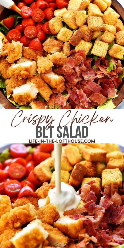 Chicken Blt Salad, Salad Lovers, Chicken Blt, Blt Salad, Things To Eat, Cajun Chicken, Summer Eating, Summer Dinner, Diet Keto