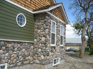 River Rock - Mountain Stream | Accessories: Window Sill - Gr… | Flickr Exterior Rock Siding, Rock House Exterior, Rock Siding, Diy Rocks, House Pic, Ranch House Exterior, Rock Mountain, Lake Houses Exterior, Little Cabin In The Woods