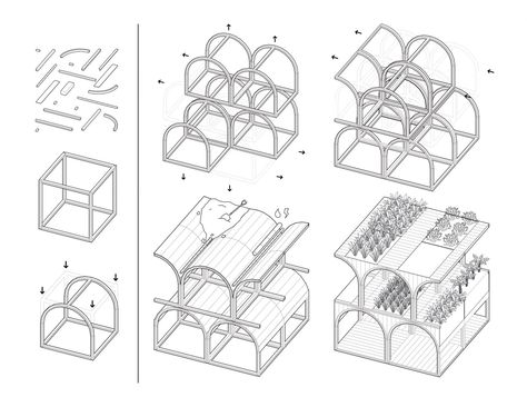 Modular farm tower for sites across Africa wins international skyscraper competition Bjarke Ingels Architecture, Mars City, Oma Architecture, Arcade Architecture, Vertical Farm, City Project, City Farm, Modular Structure, Architecture Models