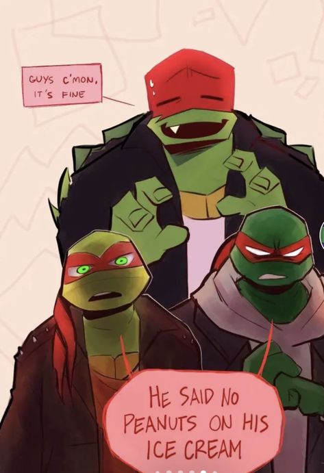 Teenage Mutant Ninja Turtles Funny, Raphael Tmnt, Teenage Turtles, Tmnt Characters, Turtle Tots, Ninja Turtles Funny, Happy Late Birthday, Tmnt Comics, Teenage Mutant Ninja Turtles Artwork