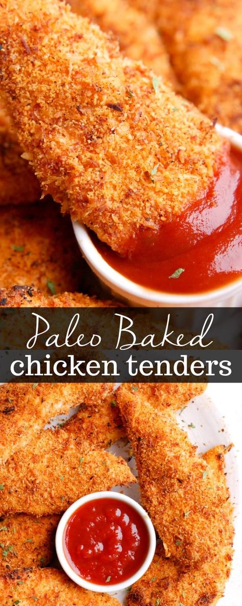 Paleo Baked Chicken, Best Crispy Chicken, Paleo Chicken Tenders, Chicken Recipe Healthy, Erin Lives Whole, Crispy Chicken Recipes, Paleo Dinners, Healthy Baked Chicken, Paleo Chicken Recipes