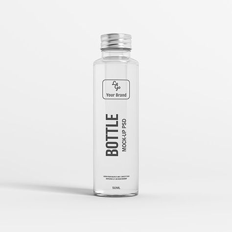 Glass Bottle Mockup - Free PSD Templates Water Bottle Mockup Free Psd, Bottle Mockup Free, Branding Mockups Free, Water Bottle Mockup, Postcard Mockup, Mockups Free, Aluminum Water Bottles, Phone Mockup, Bag Mockup