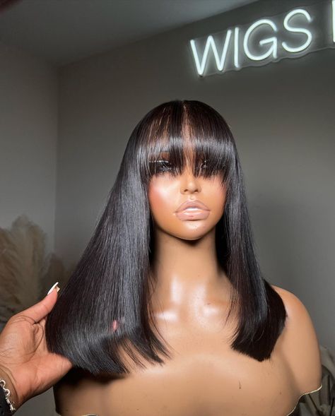 All Posts • Instagram Short Bob With Fringe, Short Bob With Bangs, Straight Short Bob, Short Bobs With Bangs, Glueless Wig, Bob With Bangs, Short Bob Wigs, Lace Closure Wig, Closure Wig