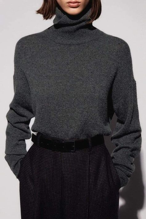 Grey Turtleneck Outfit, Grey Jumper Outfit, Cos Outfit, Grey Sweater Outfit, Turtleneck Outfit, Jumper Outfit, Grey Jumper, Grey Turtleneck, Roll Neck Jumpers