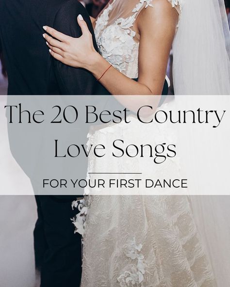 A list of the best country love songs for your first dance. #firstdance #weddingmusic #weddingsongs #weddings Best Country Love Songs, Country Wedding Songs, Wedding Song List, First Dance Wedding Songs, Country Love Songs, Country Love, Dance Songs, Wedding Planning Timeline, First Dance Songs