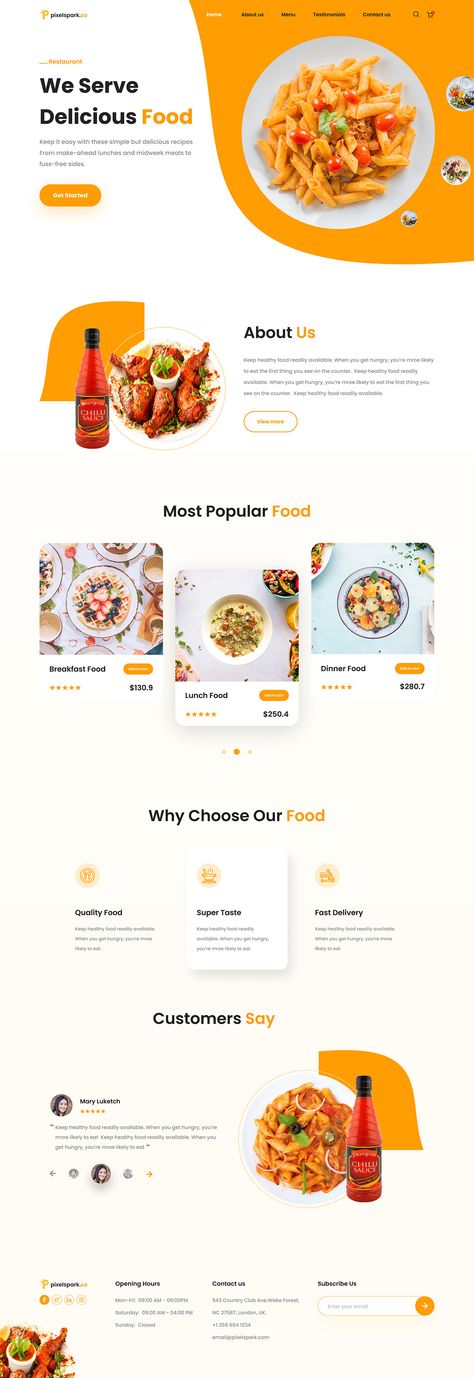 Food Website Layout, Food Website Design Inspiration, Food Landing Page, Webpage Design Layout, Food Website Design, Desain Ux, Restaurant Website Design, Food Web Design, Website Design Inspiration Layout