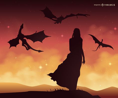 Illustration featuring Daenerys Targaryen from Game of Thrones with her dragons flying near her. Game of Thrones logo is a trademark and can only be used for ed Game Of Thrones Logo, Dragons Flying, Game Of Thrones Illustrations, Drogon Game Of Thrones, Dragon Cartoon, Game Of Thrones Facts, Dragon Silhouette, Game Of Thrones Dragons, Gra O Tron