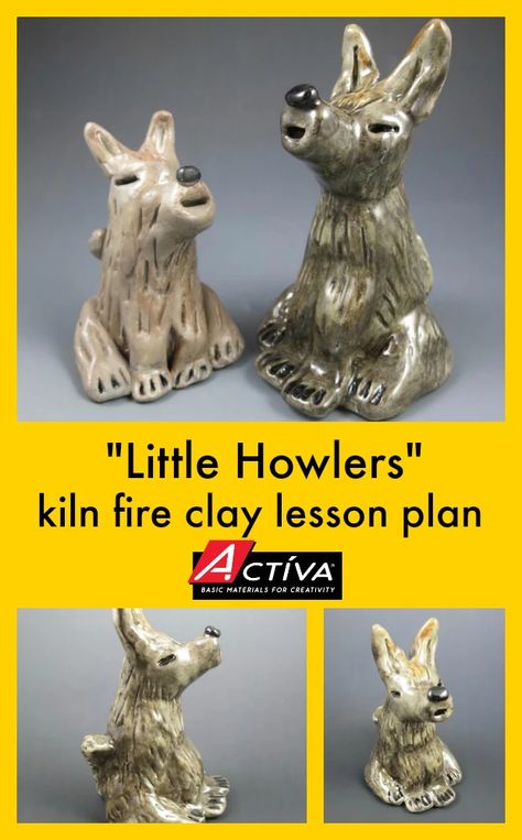 "Little Howlers" Clay Sculpture Lesson Plan {with Activ-Low Fire Clay} Clay Art For Kids Easy, Clay Lesson Plans, Clay Art For Kids, High School Ceramics, Clay Lesson, Animal Lessons, Sculpture Lessons, The Call Of The Wild, 2024 Art