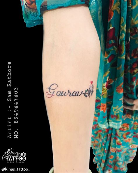 Gourav name tattoo at @kinas_tattoo_ Artist :- @sam_rathore_901 #nametattoo #nametattoos #nametattoodesign #gouravnametattoo #samrathore #samrathore901 #kinastattoo #kinastattooday #tattooonhand #tattooonarms #birdtattoos #tattoos #tattoostyle #tattooartist #tattooartist #tattooartist #tattooart #hearttattoo #hearttattoos #tattoogirl #tattooforgirl Emoji Photo, Name Tattoo Designs, Name Tattoo, Name Tattoos, Tattoo Designs Men, Tattoo Artist, Tattoo Artists, Tattoo Quotes, Art Tattoo