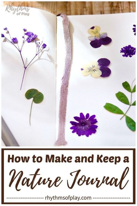 How to Make (and Keep) a Nature journal. DIY Nature journals make it fun for kids (and adults) to study nature. Record observations, create art and write learning experiences in the natural world. Includes activities & learning ideas for children, free printable resources, and simple journaling tips. Perfect for students of Charlotte Mason, Waldorf, Montessori, Reggio Emilia, Homeschool, and Forest School Education. | #NatureStudy #NaturalLearning How To Make A Nature Journal, Simple Journaling, Nature Sketching, Homeschool Nature, Toddlers Activities, Nature Journals, Nature Exploration, Waldorf Montessori, Diy Nature