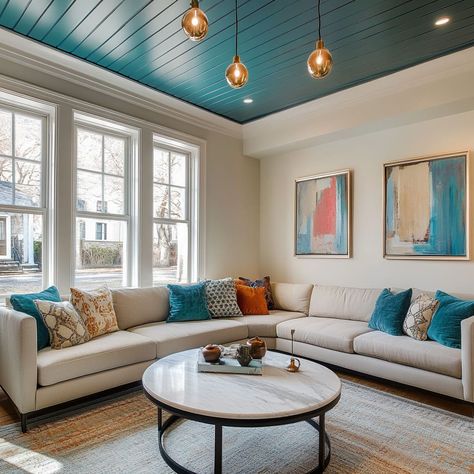 Key West Living Room, Shiplap Patterns, Shiplap Ceilings, Ceilings Ideas, Installing Shiplap, Shiplap Ceiling, House Addition, White Shiplap, Ceiling Ideas