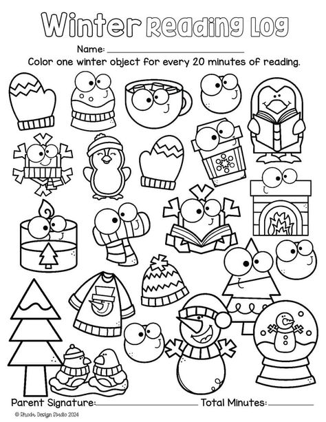 Make reading time extra special this winter! These free winter reading logs for kids make it easy to track and celebrate each book they read. Save this pin to have these winter book trackers at your fingertips for the season! December Reading Log, Kindergarten Reading Log, Book Trackers, December Reading, Winter Worksheets, Reading Log Printable, Winter Reading, Reading Charts, Winter Books