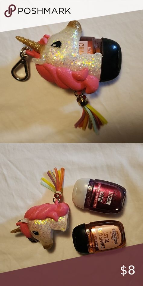 **5 for $20 Unicorn Bath and Body Works Hand Sanitizer Holder Black Cherry Merlot, Sanitizer Holder, Hand Sanitizer Holder, Hand Sanitizers, Black Cherry, Bath Body, Bath Body Works, Hand Sanitizer, Pink Hair