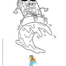 SpongeBob is riding a wave. The new way to surf for SpongeBob is to surf on his tube. Color this SpongeBob Tube Surfing online with the interactive ... Spongebob Coloring Pages, Spongebob Coloring, Stephen Hillenburg, Hello Kitty Printables, Disney Printables, Disney Cartoon Characters, Coloring Pages For Boys, Cartoon Coloring Pages, Creative Colour