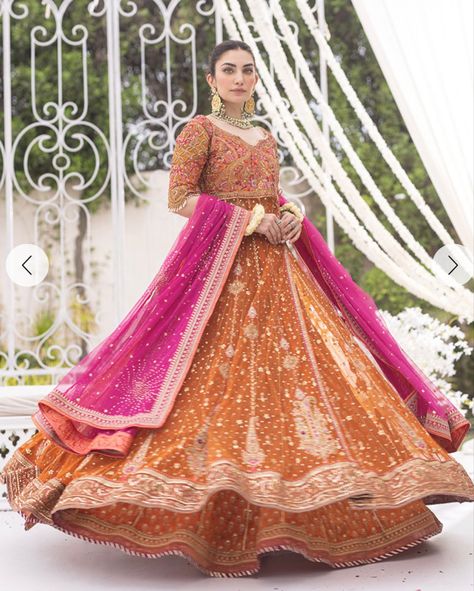 Angharka Style, Pink Gharara Pakistani Bridal, Peach Resham Embroidery Floor-length Lehenga, Pink Gharara, Angrakha Dress, Pakistani Mehndi Dress, Pakistani Bridal Lehenga, Wedding Dresses Pakistani, Bridal Mehndi Dresses