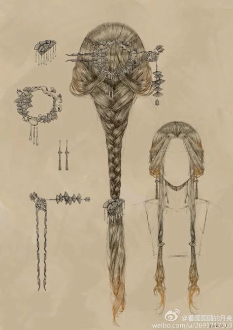 (Alfyn) Medieval Drawings, Istoria Artei, Fishtail Braid, Kraf Diy, Hair Reference, Arte Fantasy, Beautiful Drawings, 영감을 주는 캐릭터, Hair Art