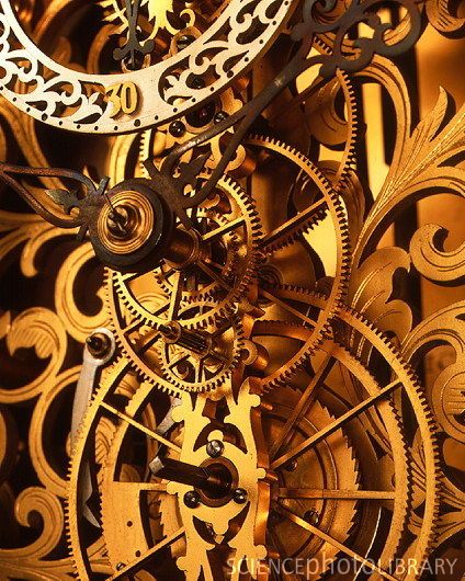 dit lijkt mij iets leuk om een goud kleurpallet Skeleton Clock, Clock Gears, Steampunk Clock, Gear Art, Clock Wallpaper, Science Photos, Antique Clock, Clock Art, Antique Clocks