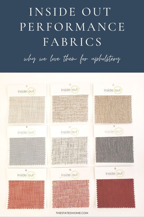 INSIDE OUT FABRIC: WHY WE LOVE THIS PERFORMANCE FABRIC Performance Fabrics Upholstery, Sofa Upholstery Ideas Fabrics, Performance Fabric Sofa, Sunbrella Fabric Outdoor, Crypton Fabric, Fabric Stains, Couch Fabric, Fabric Swatch, Lemon Bars